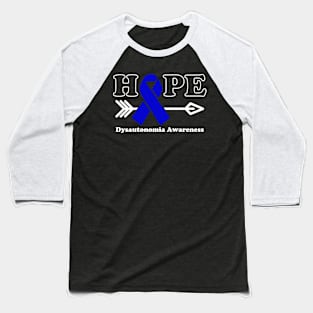 Hope - Dysautonomia Awareness Dark Blue Ribbon Baseball T-Shirt